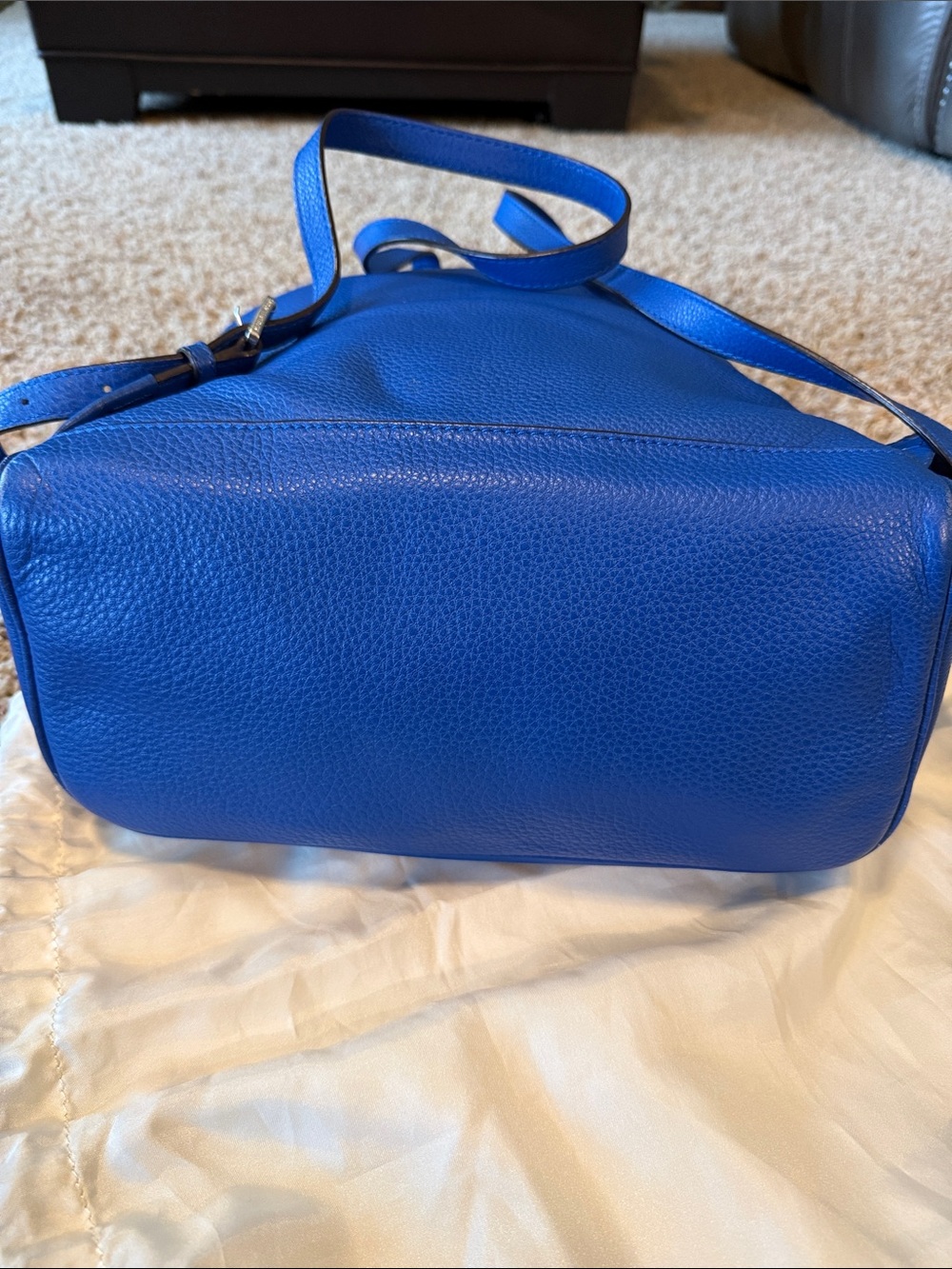 Michael Kors Royal Blue Leather Backpack - Picture 6 of 9